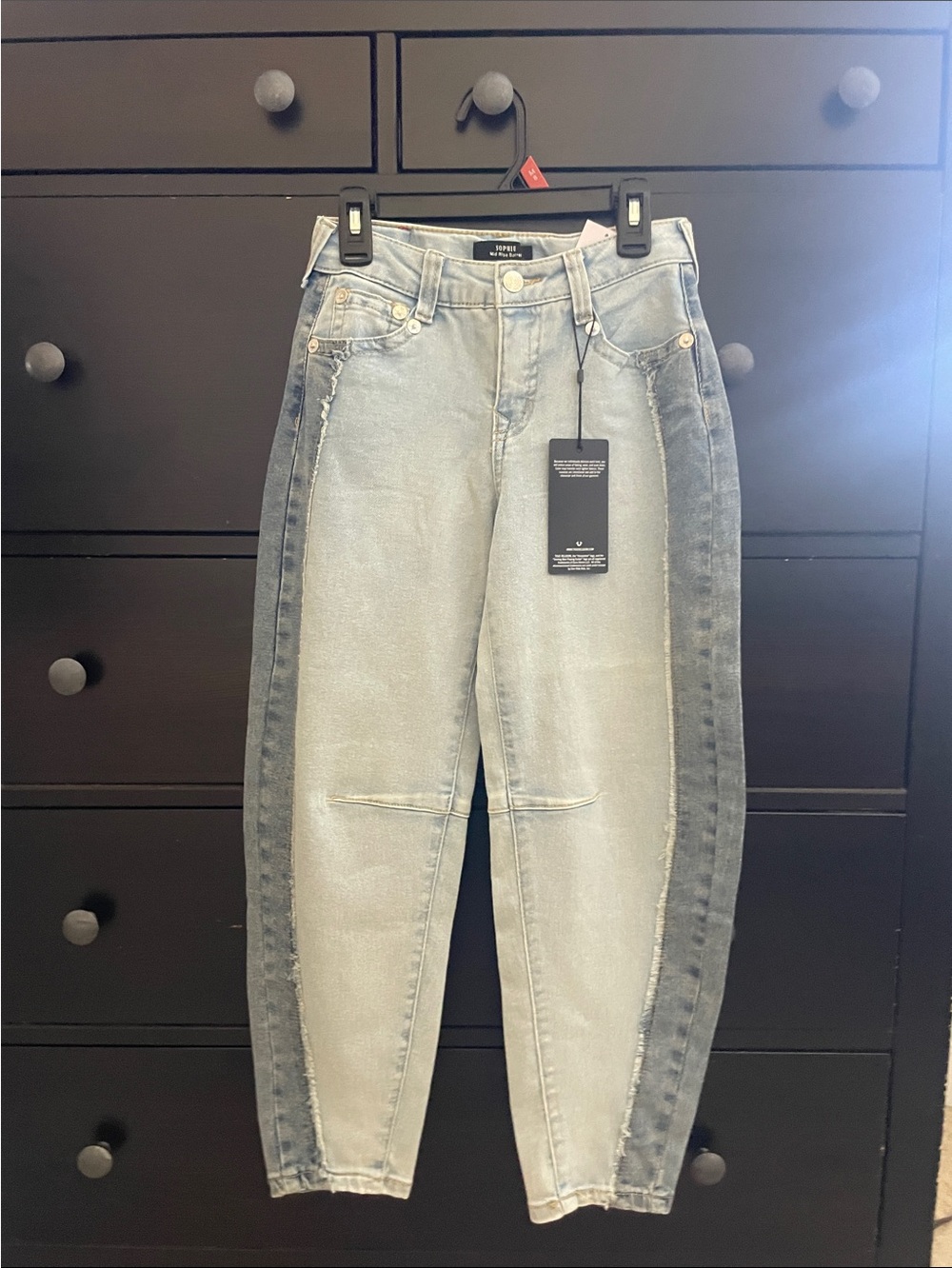 True Religion Two-Tone Light Blue and Dark Blue Girls' Jeans